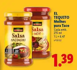 Lidl EL TEQUITO Molhos para Taco promoção