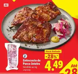 Lidl Entrecosto de Porco Inteiro promoção