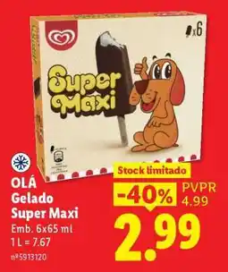 Lidl OLÁ Gelado Super Maxi promoção