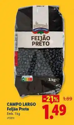 Lidl CAMPO LARGO Feijão Preto promoção