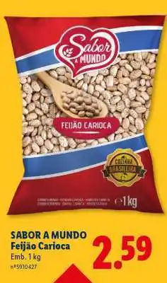 Lidl SABOR A MUNDO Feijão Carioca promoção