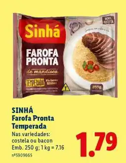 Lidl SINHÁ Farofa Pronta Temperada promoção