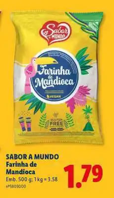 Lidl SABOR A MUNDO Farinha de Mandioca promoção
