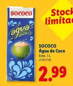 Lidl Sococo Água de Coco promoção