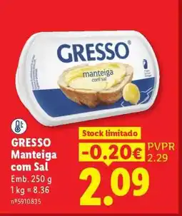 Lidl Gresso Manteiga com Sal promoção