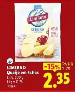 Lidl Limiano Queijo em Fatias promoção