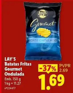 Lidl LAY’S Batatas Fritas Gourmet Ondulada promoção