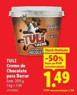 Lidl TULI Creme de Chocolate para Barrar promoção