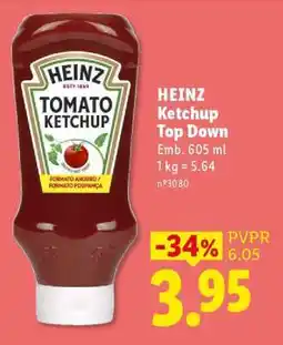 Lidl Heinz Ketchup Top Down promoção