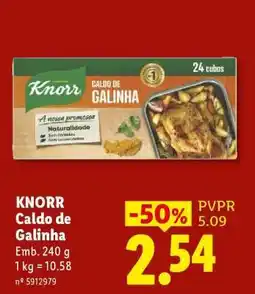 Lidl Knorr Caldo de Galinha promoção