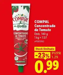 Lidl COMPAL Concentrado de Tomate promoção