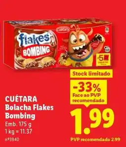 Lidl Cuétara Bolacha Flakes Bombing promoção