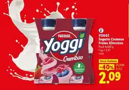 Lidl YOGGI Iogurte Cremoso Frutos Silvestres promoção