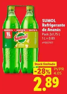 Lidl SUMOL Refrigerante de Ananás promoção