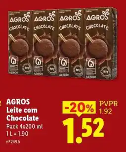 Lidl Agros Leite com Chocolate promoção