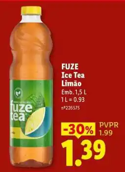 Lidl FUZE Ice Tea Limão promoção