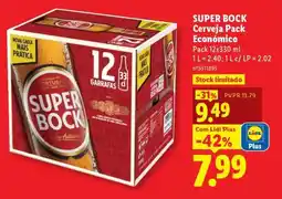 Lidl Super Bock Cerveja Pack Económico promoção