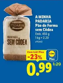 Lidl A MINHA PADARIA Pão de Forma sem Côdea promoção