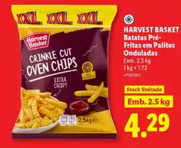 Lidl HARVEST BASKET Batatas Pré-Fritas em Palitos Onduladas promoção