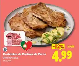 Lidl Costeletas do Cachaço de Porco promoção