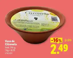 Lidl Vaso de Citronela promoção