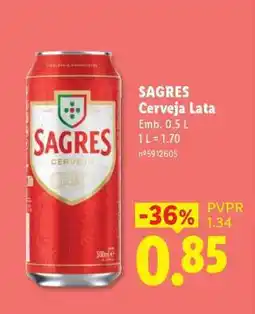 Lidl SAGRES Cerveja Lata promoção