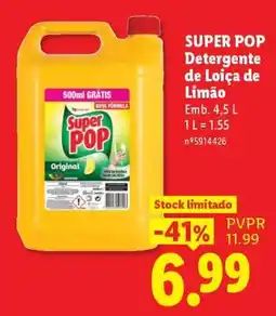 Lidl SUPER POP Detergente de Loiça de Limão promoção