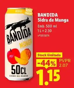 Lidl BANDIDA Sidra de Manga promoção