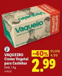 Lidl Vaqueiro Creme Vegetal para Cozinhar promoção