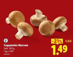 Lidl Cogumelos Marrom promoção