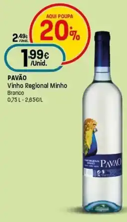 Intermarché Pavão Vinho Regional Minho Branco promoção
