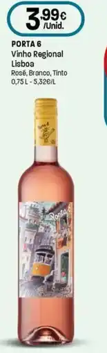 Intermarché PORTA 6 Vinho Regional Lisboa Rosé, Branco, Tinto promoção