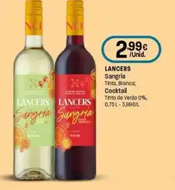 Intermarché LANCERS Sangria Tinta, Branca; Cocktail Tinto de Verão 0%, promoção