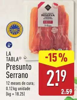 ALDI La tabla presunto serrano promoção