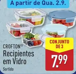 ALDI Crofton recipientes em vidro promoção