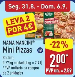 ALDI Mama Mancini Mini Pizzas promoção