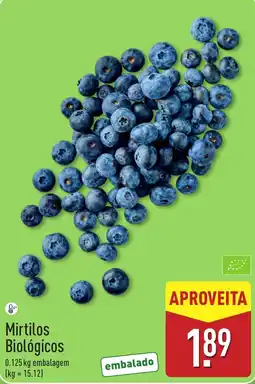 ALDI Mirtilos Biológicos promoção