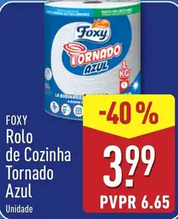 ALDI Foxy rolo de cozinha tornado azul promoção