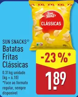 ALDI Sun Snacks Batatas Fritas Clássicas promoção