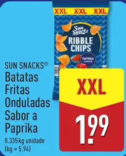 ALDI Sun Snacks Batatas Fritas Onduladas Sabor a Paprika promoção