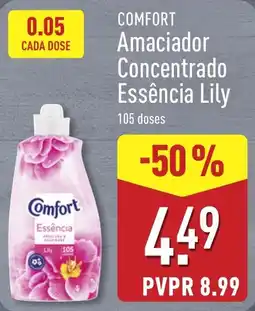 ALDI Comfort amaciador concentrado essência lily promoção