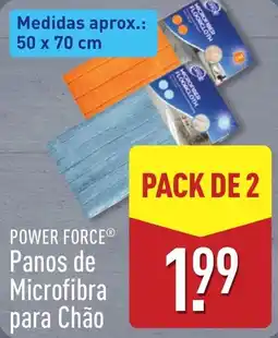 ALDI power force panos de microfibra para chão promoção