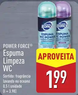 ALDI Power force espuma limpeza wc promoção