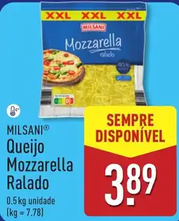 ALDI Milsani queijo mozzarella ralado promoção