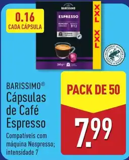 ALDI Barissimo cápsulas de café espresso promoção