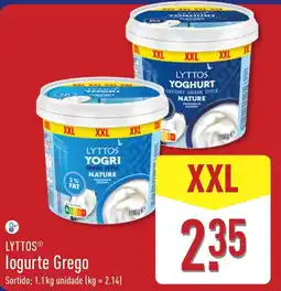 ALDI lyttos logurte grego promoção