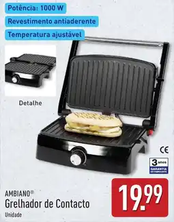 ALDI Ambiano grelhador de contacto promoção