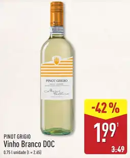 ALDI Pinot Grigio Vinho Branco Doc promoção
