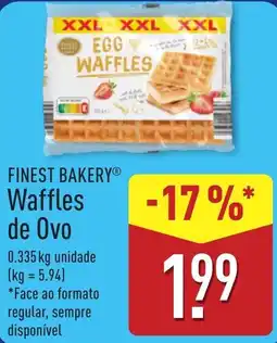 ALDI Finest Bakery Waffles de Ovo promoção