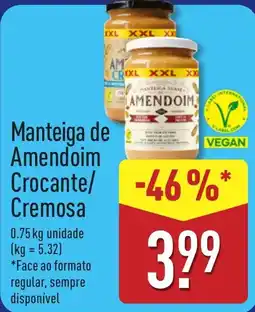 ALDI Manteiga de Amendoim Crocante/Cremosa promoção